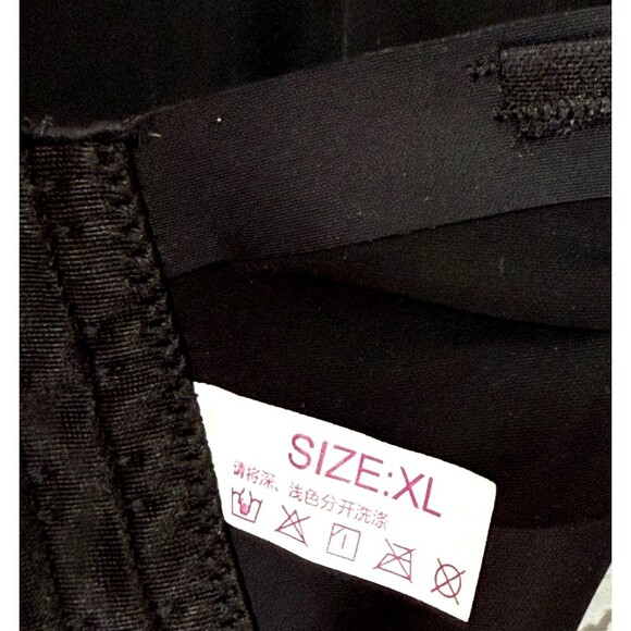 Black Bandeau Strapless XL Bra Padded Support Seamless Bralette Wireless Comfort - Picture 4 of 4